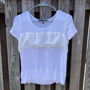 Short sleeve sheet top white Brixton Ivy stitch fix size M summer breezy